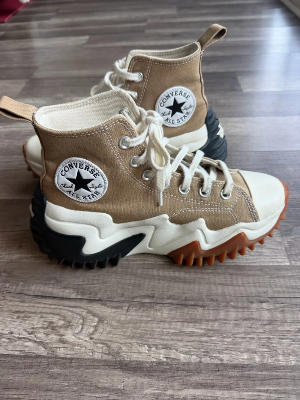 Converse Run Star Motion Platform High Top Sneakers Sand Dune Women’s 6.5 - Picture 4 of 8